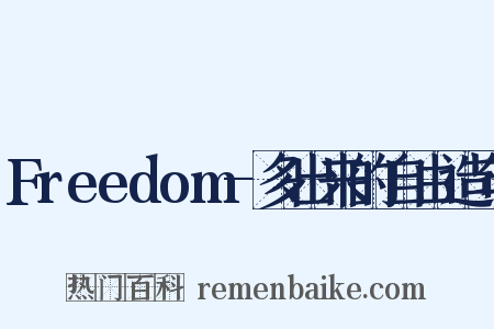 Freedom-多出来的自由造句是什么意思的图片